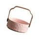 thumbnail image 3 of Cesta de frutas con asa, cesta decorativa para fiestas, picnics y cocina. Rosa, 3 of 9