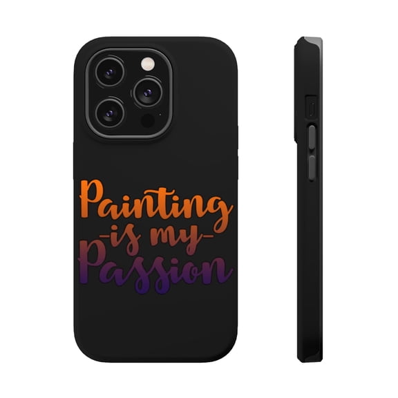 DistinctInk Tough Case for Apple iPhone 15 PRO (6.1" Screen), Compatible with MagSafe Charging - Painting is My Passion
