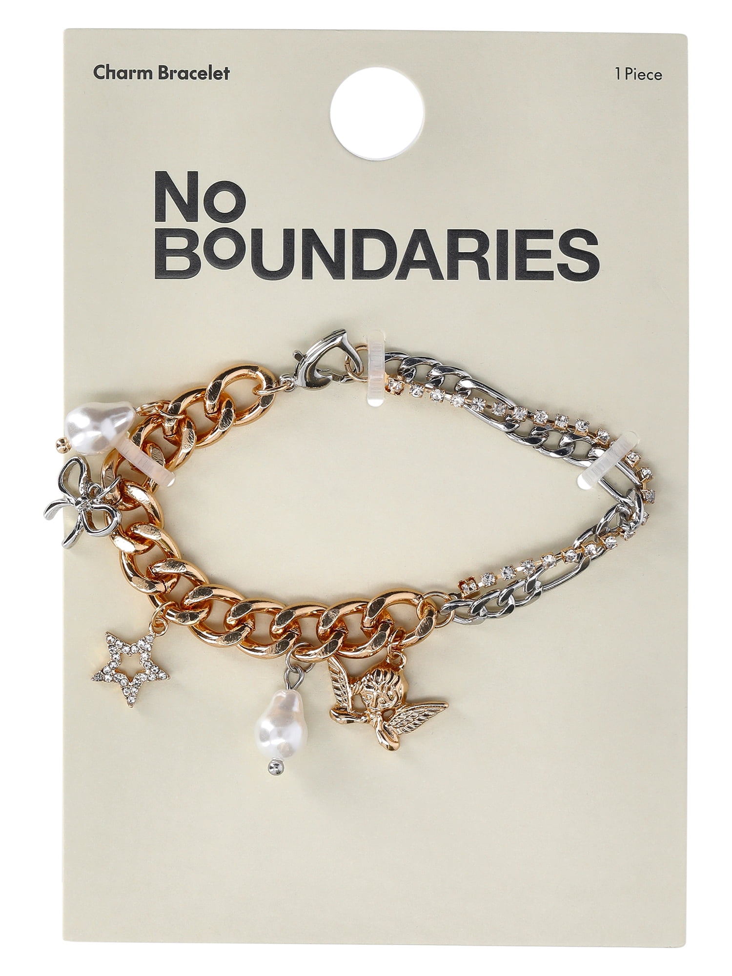 No Boundaries Women's Gold Tone and Silver Tone Charm Bracelet