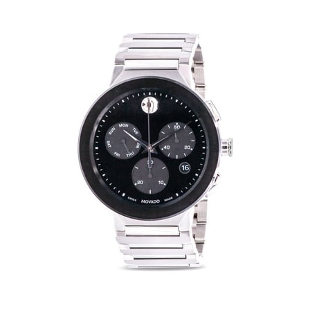 Movado Sapphire Chronograph Stainless Steel Mens Watch 0607239