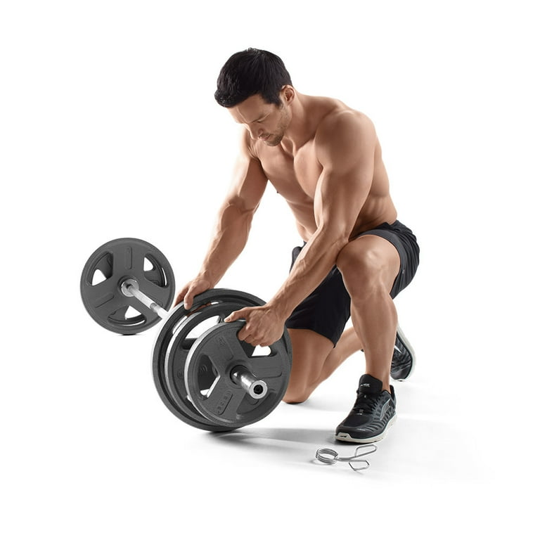 Weider 300 lb. Cast Iron Olympic Hammertone Weight Set