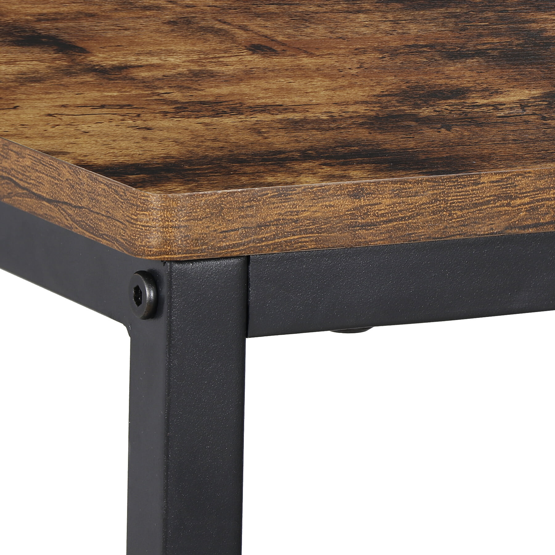 ZenStyle Indoor Classic MDF Steel End Table, Brown