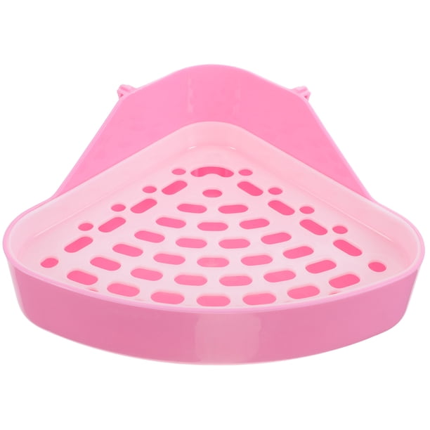 EeaseMX Caja de arena de conejito de plástico para mascotas para mascotas Potty entrenador Caja de rincón Caja de cama