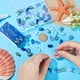 thumbnail image 3 of 1 caja de 90 piezas de cuentas de peces, cuentas de vidrio a granel, cuentas de animales marinos de verano, cuentas espaciadoras sueltas de doble cara, chapadas electrolíticamente en azul esmerilado., 3 of 9