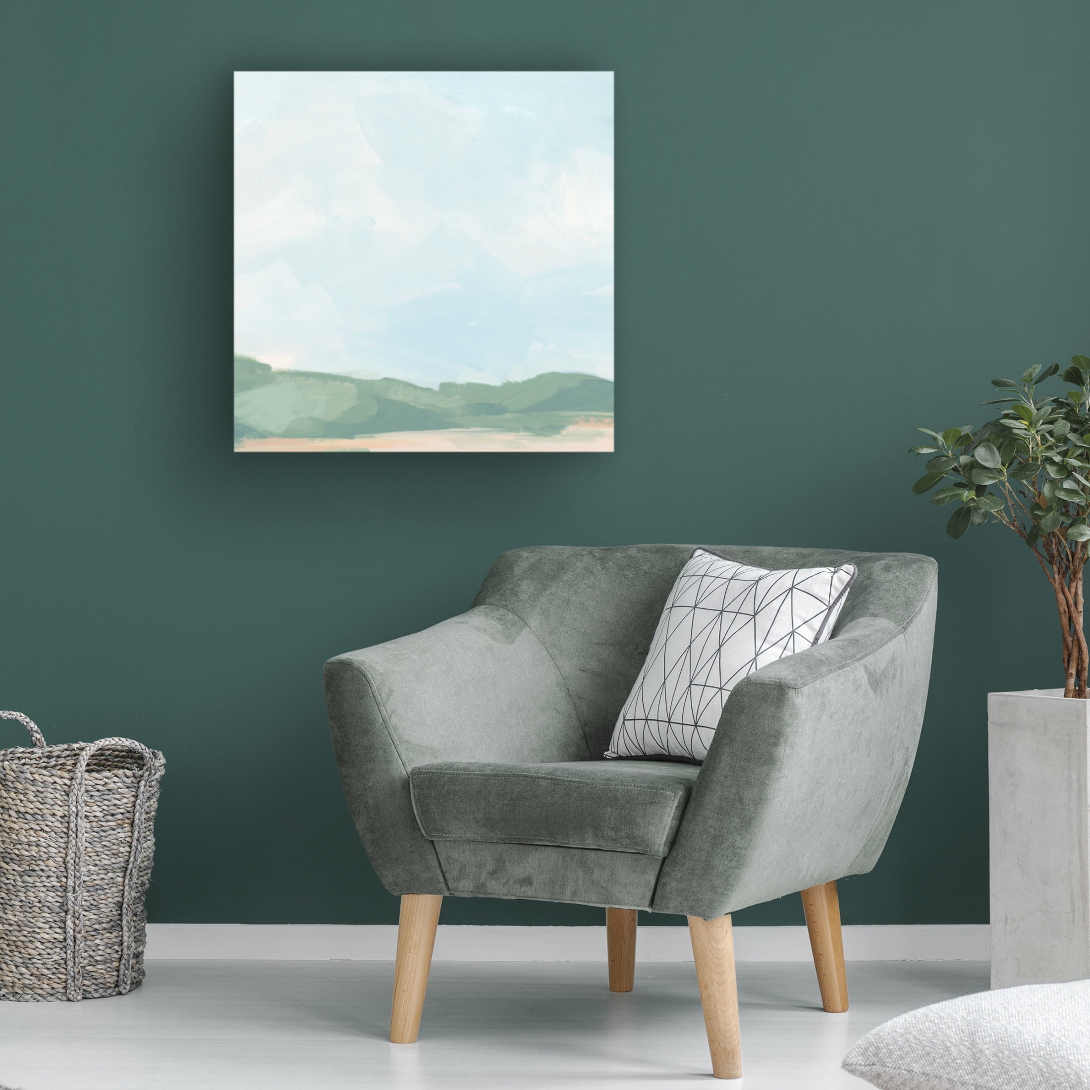 Canvas Wall Art - June Erica Vess 'Sandbar Cameo II' Wall Art for Living Room, Bedroom, or Office Décor by Trademark Fine Art - 24 x 24 Inches