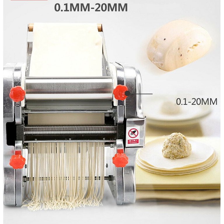 Electric Pasta Maker Commercial Noodle Pressing Machine with 3MM/9MM Dual  Purpose Knife Cutter for Spaghetti Lasagna Linguine Dough Width 24CM Large