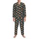 thumbnail image 3 of Fotbe Owls In Cartoon Style Pijama de Hombre con Estampado de Manga Larga, Conjunto de 2 Piezas, Ropa de Dormir Suave y Cómoda con Bolsillos-Small, 3 of 7