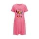 thumbnail image 4 of Camisón corto de talla grande para mujer, camisón de manga corta con estampado de pecho a la moda, camisón para mujer, 4 of 5
