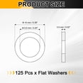 thumbnail image 2 of Uxcell M5 Flat Washers, (5mm ID 10mm OD 0.5mm Thickness, Golden) (125 Pcs), Brass Metric Sealing Gasket Ring Crush Washer Spacers for Faucets/Garden/Bolts/Screws/ Hose Pipe, 2 of 6