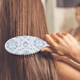 thumbnail image 4 of Hair Brush Blue Grey Baroque Cushion Base Hair Brushes Touch Paddle Oval Hairbrush, 4 of 7