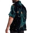 thumbnail image 3 of Virgo Constellation Men's Short Sleeve Beach Shirts, Casual Printed Button Down, Summer Unisex Spread Collar Tops, 3 of 6