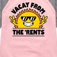 thumbnail image 3 of Instant Message - Vacay From The Rents - Toddler & Youth Girls Raglan Graphic T-Shirt, 3 of 6