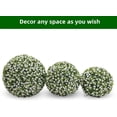 thumbnail image 7 of Accreate Decorative Topiary Balls - Indoor/Outdoor Flower Balls with Hanging Chains, White 15in, 7 of 7