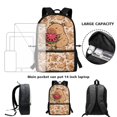 thumbnail image 3 of Yuyamidu Kawaii Capybara School Backpack Set of 3, 17 Inch Kids Bookbag with Lunch Bag and Pencil Case, Lightweight Large Capacity Backpack for School Travel, 3 of 7