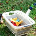 thumbnail image 3 of Camco Collapsible Laundry Basket, Plastic Clothes Bin with Handles, Large, White, 4 Pack, 3 of 12