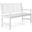 White, variant on GlowPlume 50" Outdoor Wood Bench, Weatehr Resistant Wooden Garden Patio Bench with Comfortable Backrest & Curved Armrest, 800lb Capacity Loveseat for Front Porch Park Yard Deck (White, Geometric)