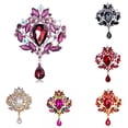 thumbnail image 3 of Flmtop Broche Magnifique Luxe Fleur Motif Fleur Forme Châle Clip pour Parti, 3 of 10