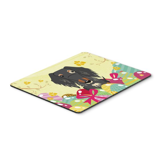 Carolines Treasures BB6128MP Easter Eggs Wire Haired Dachshund Dapple Mouse Pad Hot Pad or Trivet Large multicolor