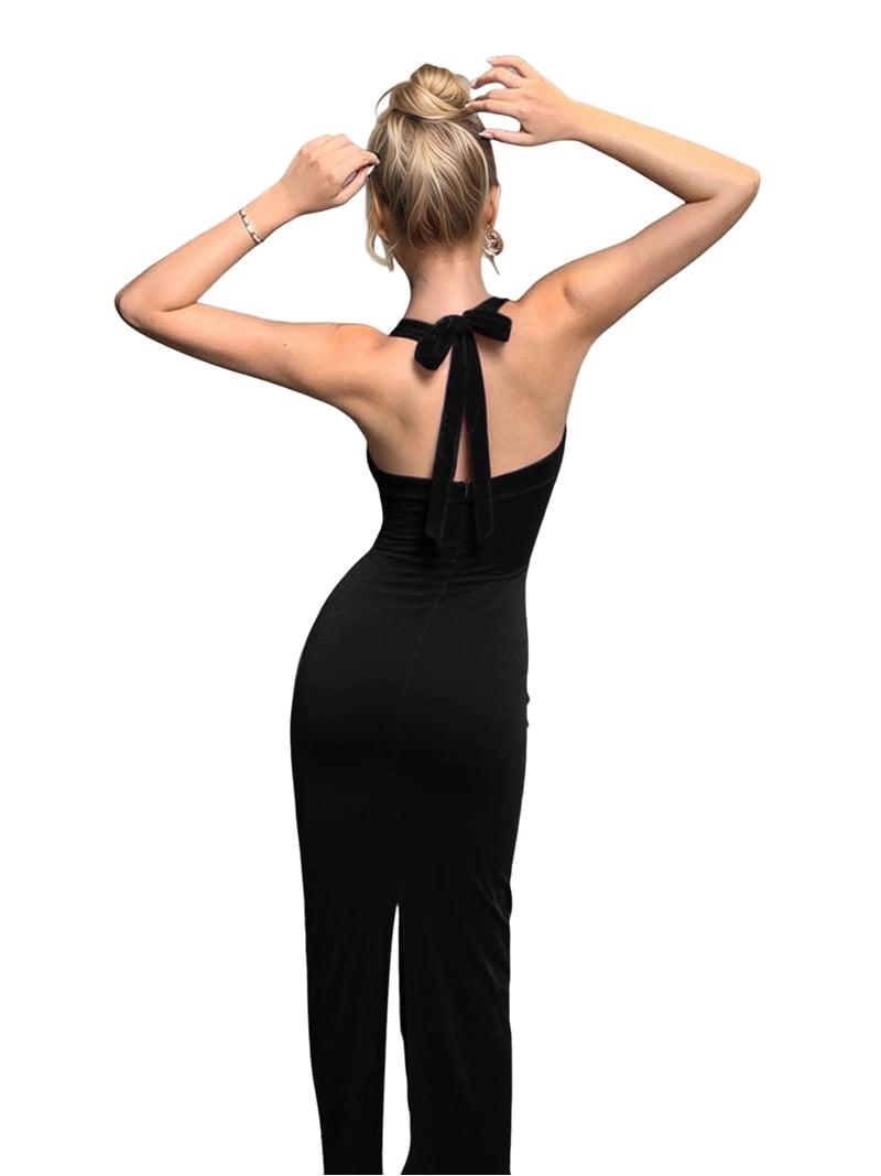 Women'S Bodycon Midi Dress, Elegant Bustier Summer Bodycon Evening Gown for  Night Party Date Black L - Walmart.com