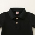 thumbnail image 4 of BULLPIANO Toddler Boy Summer Outfits Short Sleeve Button Up Cotton T-Shirt Top & Shorts Set Baby Boy Clothes, 4 of 9