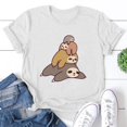 thumbnail image 4 of T-shirt d'Été pour Femmes, Imprimé Sloth, Mode Décontractée, Manches Courtes, 4 of 7