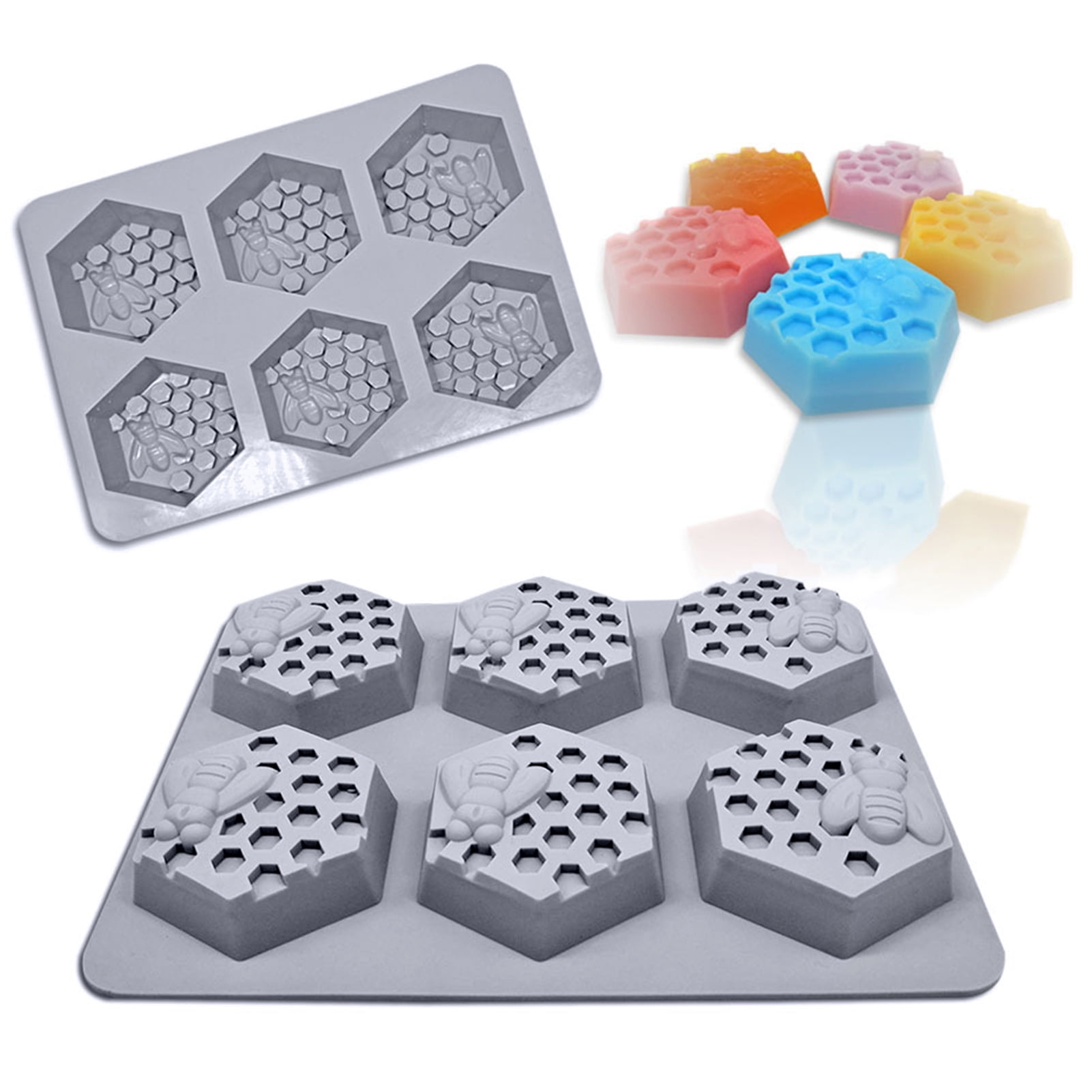 Best Baking Bee Honeycomb Cake Mold Soap Mold Silicone Flexible Chocolate Mould 