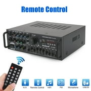 Mad Hornets AS-336BU Reverberation Bluetooth 5.0 Vehicle Audio Amplifier with Remote Control, Black