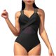 thumbnail image 1 of Trajes de Baño de Bikini de Mujer Patchwork de Malla de Color Sólido Hueco, Traje de Baño de Corte Alto Sexy para el Verano, 1 of 7