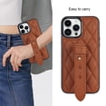 thumbnail image 4 of Jiahe Cover for iPhone 14 Pro Max, Slim Soft with Adjustable Wristband Kickstand Case,Anti-Scratch Rugged Shockproof PU Leather Cover Protective Cover, brown, 4 of 8
