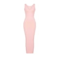 thumbnail image 4 of Women Sexy Bodycon Long Dress Deep V Neck Ribbed Tank Maxi Summer Dresses, 4 of 9