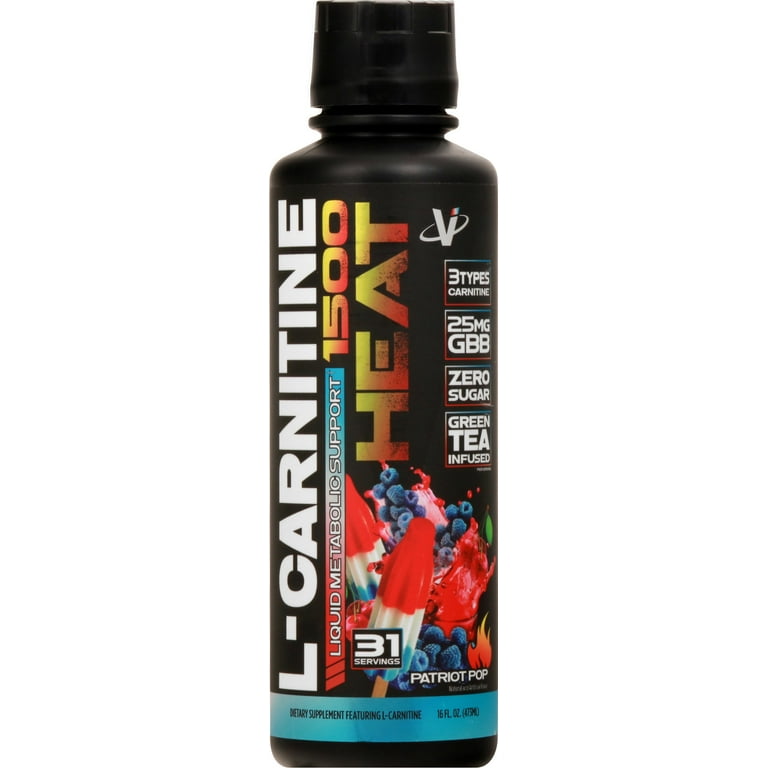 VMI Sports L-Carnitine 1500 Heat, Patriot Pop, 16 fl oz (473 ml)