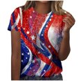 thumbnail image 1 of Camisas de Mujer Casual Impreso Cuello Redondo Manga Corta, Camisa Casual para Uso Diario Y de Fiesta, 1 of 4