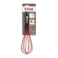 thumbnail image 1 of T-Fal Ingenio Silicone Whisk, Red, Black handle, Dishwasher safe, All-purpose tool, Mixing, Whisking, Beating, Stirring, Silicone covered wires, Durable, Flexible, No scratch, Good for non-stick cookw, 1 of 3