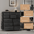 thumbnail image 3 of 12-Drawer Dresser with Fabric Bins - Sturdy Metal Frame & Wood Top for Bedroom/Entryway, 3 of 6