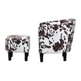 thumbnail image 6 of Convenience Concepts Take a Seat Churchill Accent Chair with Ottoman, Brown Cow Print, 6 of 10
