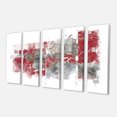 thumbnail image 1 of Designart - Entrée et Sortie de Trafic I Rouge Gris - Art Géométrique sur Toile, 1 of 1