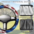 thumbnail image 4 of ZUXONGSY American Flag Golf Cart Steering Wheel Covers Car Interior Accessories Universal Steering Wheel Cover Stretchy Auto Wheel Cover 4th of July Auto Golf Cart Accessories Decor, 4 of 7