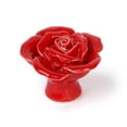 thumbnail image 3 of Red Rose Flower Ceramic Kitchen Cabinet Cupboard Handles Pull Knob BLESIY none, 3 of 8