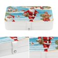 thumbnail image 4 of Santa Claus PU Leather Jewelry Box with Removable Compartment - Portable Earring Organizer and Storage Box, 4 of 6