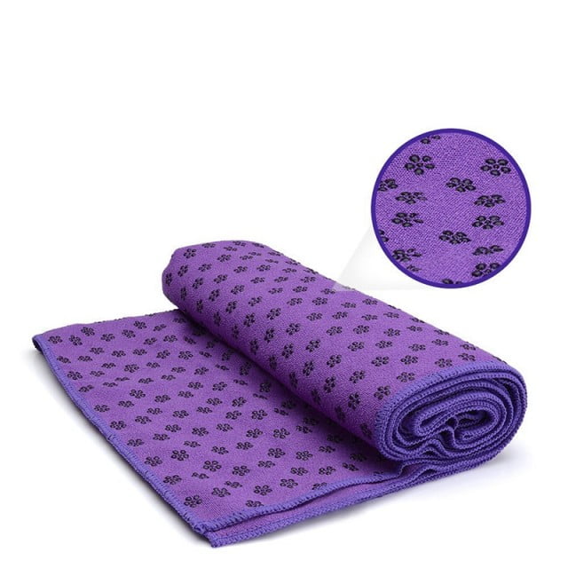 Yoga Mat Towels Combo Prmium Microfiber Towels Set Purple 