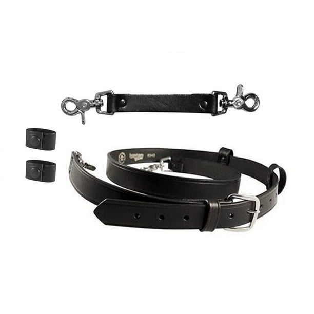 Boston Leather Bundle AntiSway Strap for Radio Strap, Firefighter's Radio Strap/Belt, 2 cord