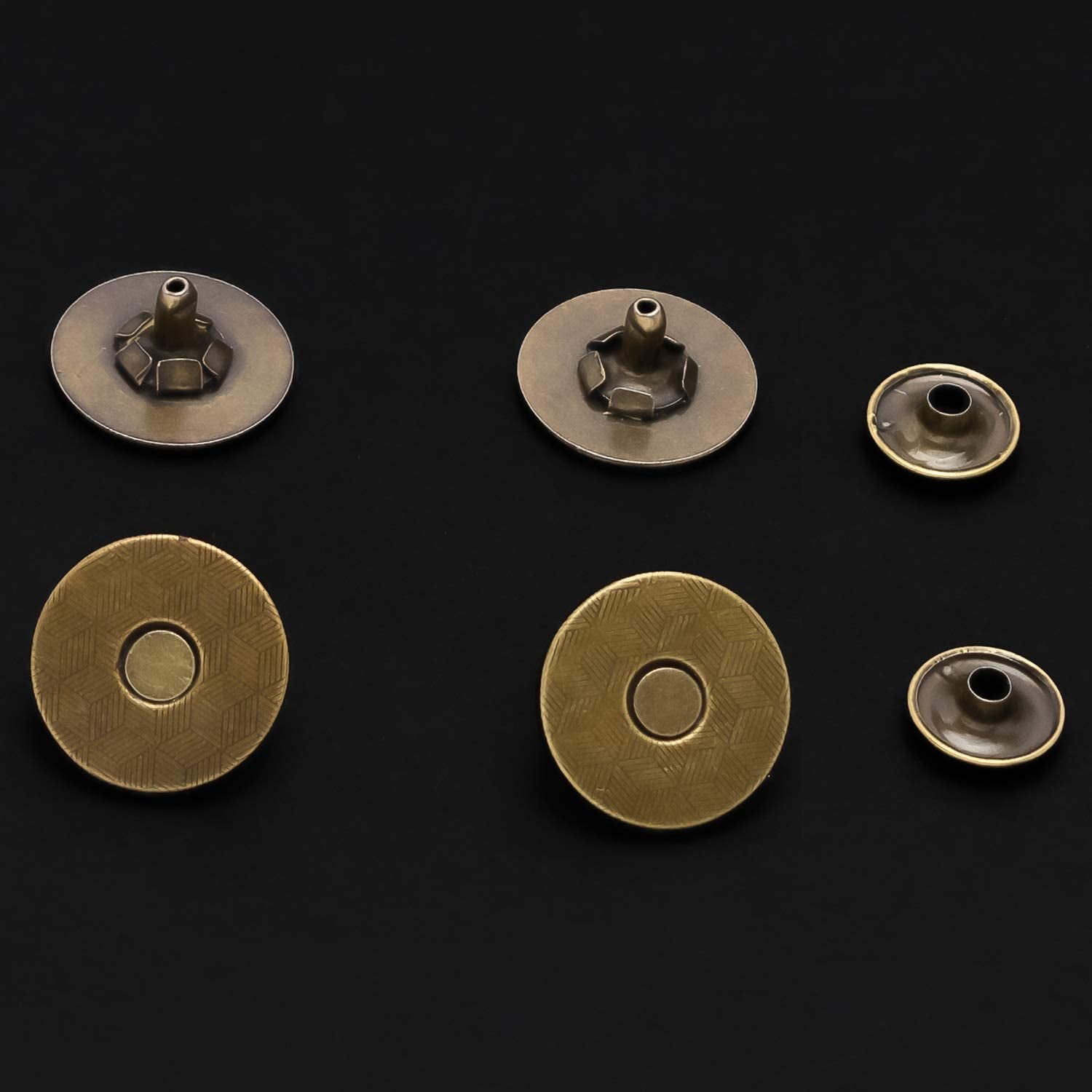 10Sets Magnetic Buttons Metal Magnet Buttons Double Rivets For