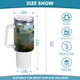 thumbnail image 3 of Dinosaur Trees Forest Sky Leaves 40 oz Tumbler with Handle Insulated&nbsp;Travel Mug&nbsp;Lid Straw Leak Proof Steel Vacuum Water Bottles Glasses Fits in Car Cup Holder, 3 of 7