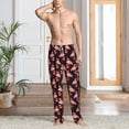 thumbnail image 4 of Salouo New Year Flamingo Print Pajama Pants for Men, Lounge Pants Elastic Waistband Casual Men's sleepwear Loungewear Sleep Pajama Pant -Medium, 4 of 7