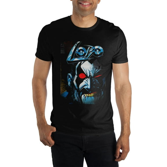 DC Comics Anti-Hero Lobo Men's Black Tee T-Shirt Shirt-Small