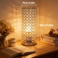 thumbnail image 4 of YUWENUS Crystal Table Lamp for bedroom, 3 Color Temperatures Bedside Lamp, Modern Nightstand Lighting for Bedroom Living Room, 4 of 9
