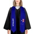 thumbnail image 3 of More design Graduation shawl Australia & United States Flag Stole Sash Honor Study Aboard International Students, 3 of 9