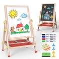 thumbnail image 1 of Pizarra y pizarra blanca Easel Joyooss para niños de 4 a 8 años, color rojo, 1 of 8