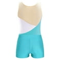 thumbnail image 6 of Xnihocha New Gymnastics Leotards for Girls Tumbling Dance Outfits Ballet Dance Unitard Biketard Blue Green 6, 6 of 7