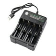 thumbnail image 1 of 18650 Rechargeable Battery Charger,4 Slot Smart Charger for 10440 18350 16340,Universal Plug-in Battery Recharger with Protection,18650 Battery and Charger, 1 of 9